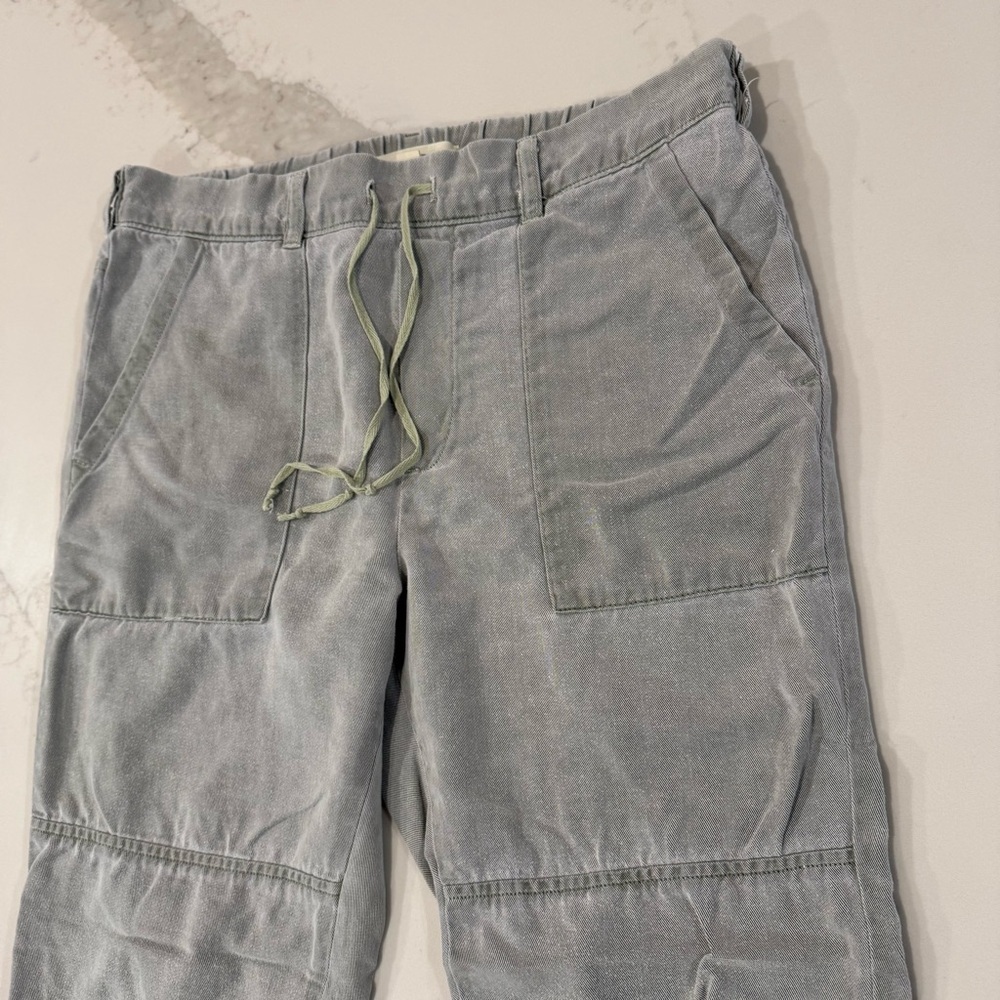 Cloth & Stone Mineral Wash Pull On Straight Leg Pants Women’s Medium Gray/Green - Picture 3 of 7
